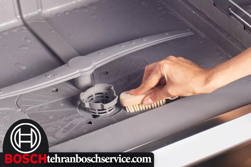 تمیز کردن کف ماشین ظرفشویی 